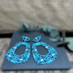 Boucles d'oreilles grosse goutte turquoise
