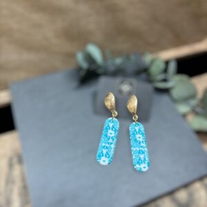 Boucles d'oreilles bâton turquoise
